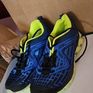 STARTER Blue and Neon Yellow Athletic Shoes